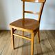 set of 4 Thonet bistro chairs in curved wood honey Mid-Century 50s