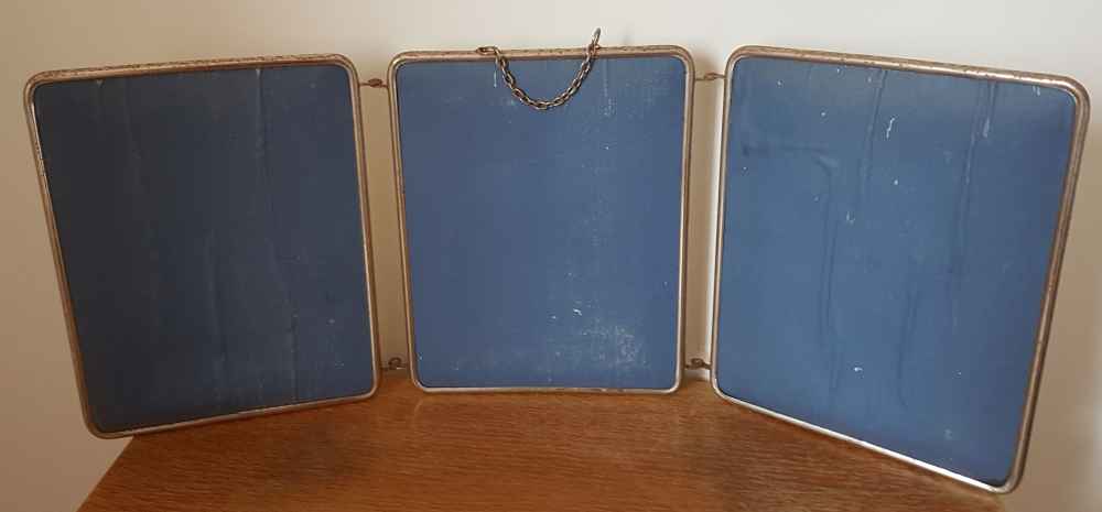 Barber 60 years triptych mirror 27x67cm