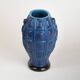 Vase Art Déco "Ingrid" en verre opaque bleu lapis par Henry Schlevogt