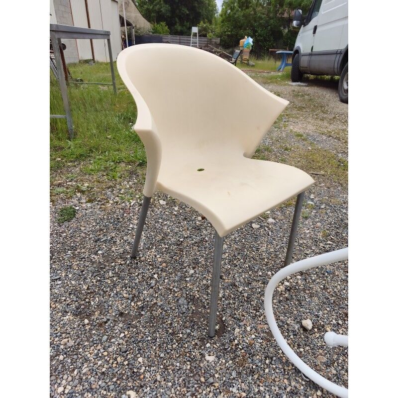 Salon de jardin fer forgé table + 5 fauteuils