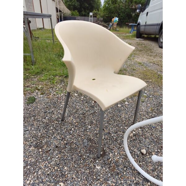 Salon de jardin fer forgé table + 5 fauteuils