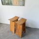 Scandinavian pine stools with Japanese inspiration.