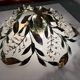 Large Florentine Tole Crystal Flushmount 1960’s