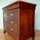 Louis-Philippe XIX walnut commode, twisted columns and marble.