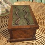 Vintage wooden and metal box