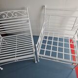 2 wrought iron armchairs