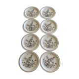 Eight plates WH Grindley Pinewood made in England