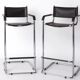 2 Elegant 1990s Cantilever Chairs – Chromed Metal Frame, Artificial Leather