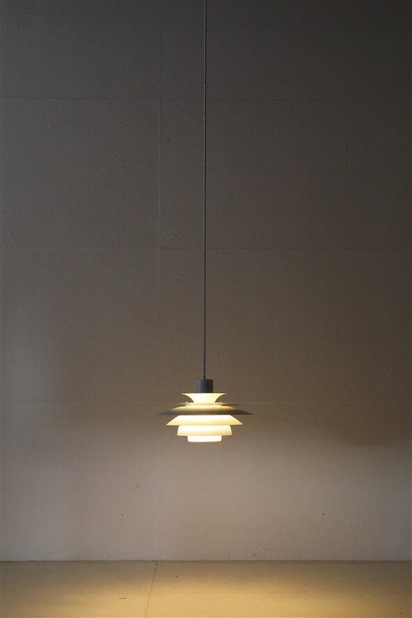 Jeka "Verona" multilayer pendant lamp / Danish modern design / Kurt Wiborg / 1980s