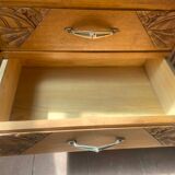 Commode semainier old era Art Deco in Walnut renovated