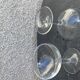 6 coupes à champagne en verre transparent vintage