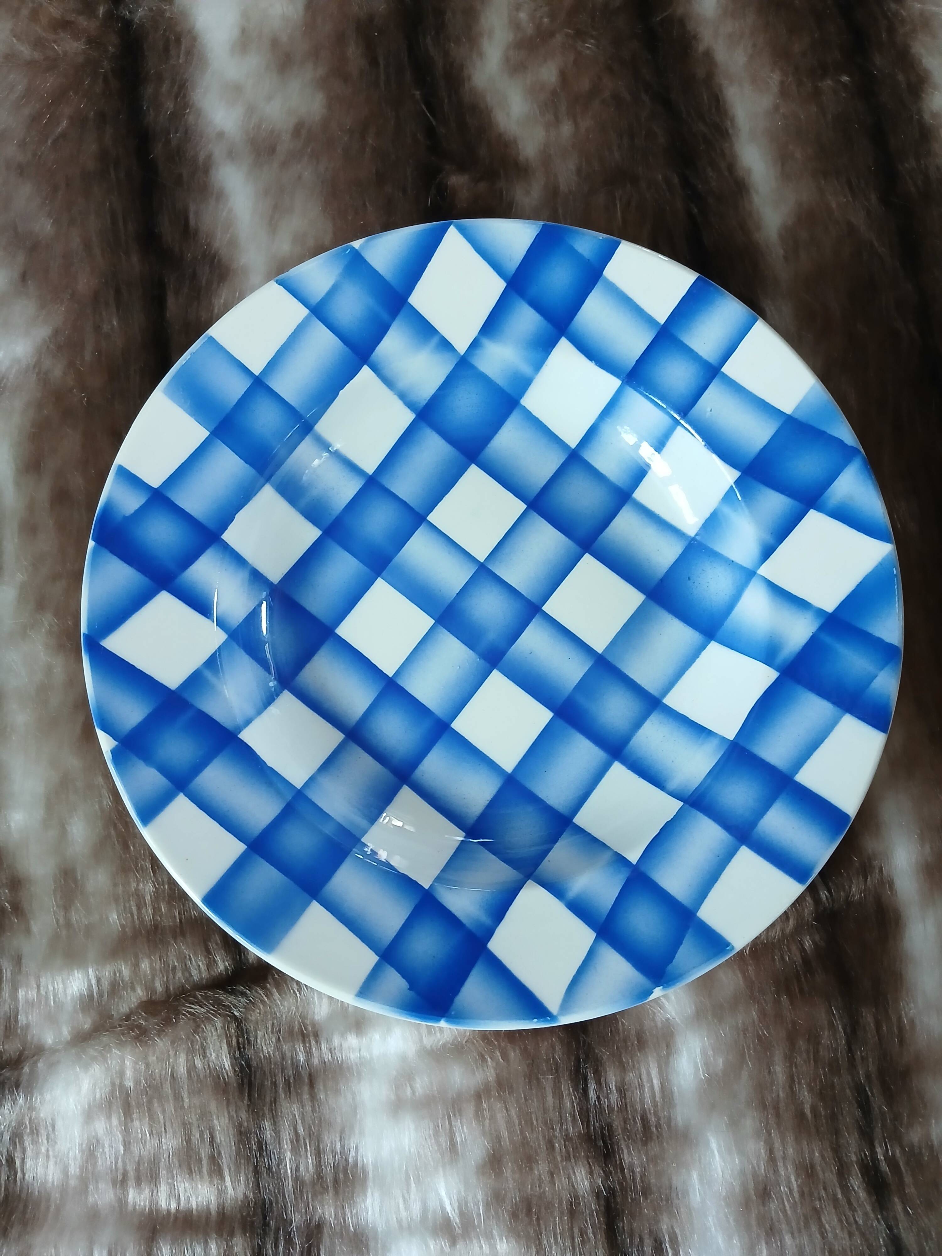 8 mismatched antique deep plates