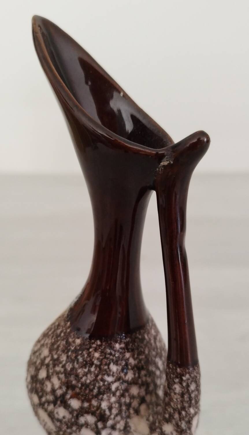 Soliflore Vase Ceramic Vallauris Fat Lava Vintage