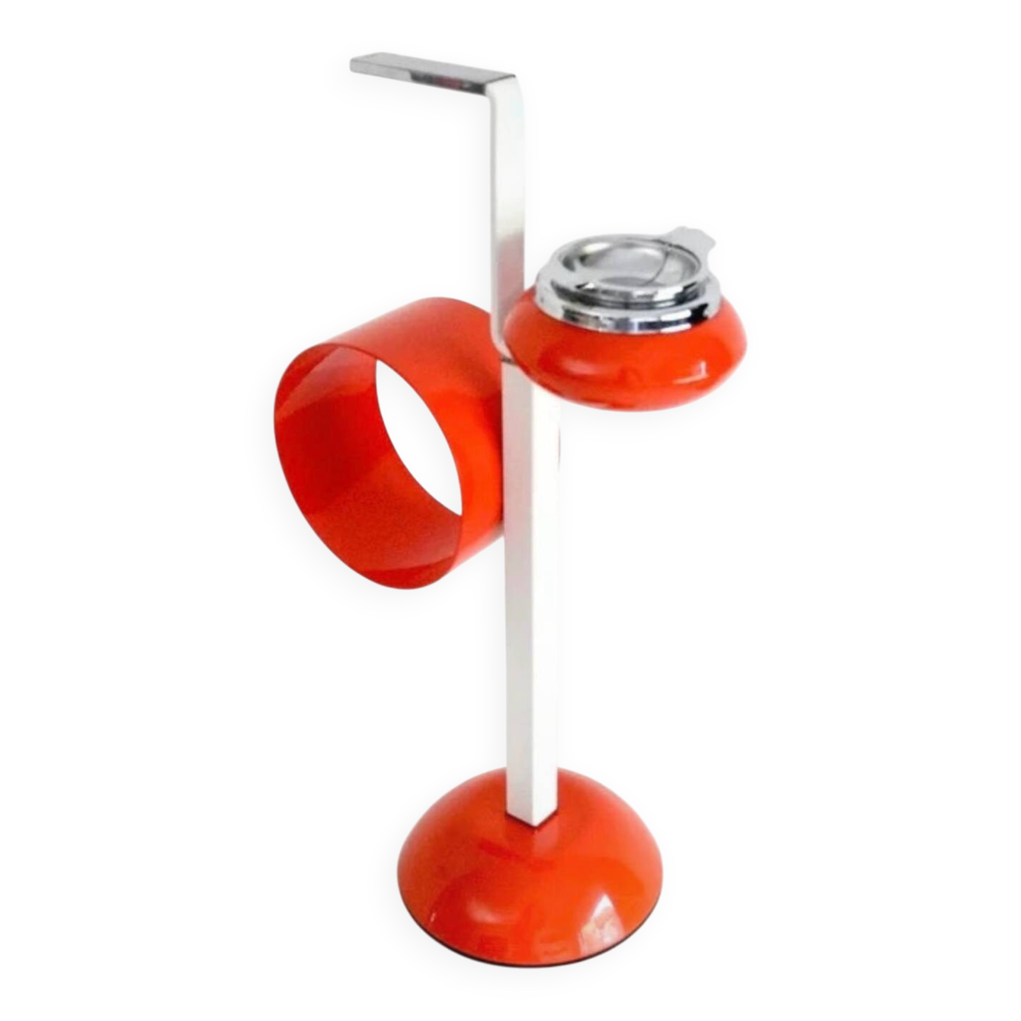 1970s Italian floor ashtray with newspaper holder