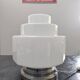 Vintage Skyscraper ceiling light, opaline glass table lamp, Bauhaus.