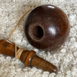 Old bilboquet in turned wood