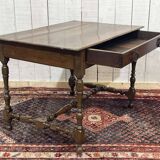 19th-century desk in walnut and oak