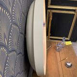 Vintage round luminous and pivoting spage age mirror by Allibert, circa 1970