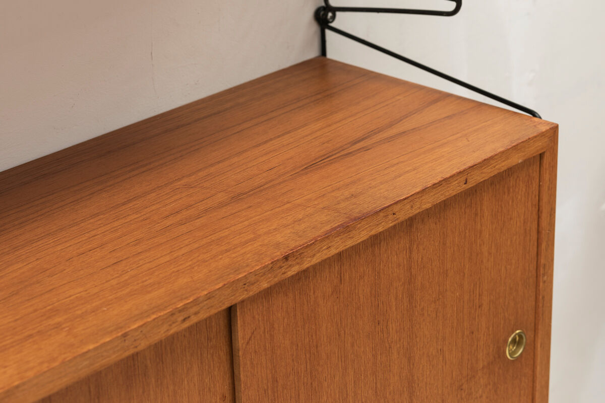 3-Piece wall unit by Nisse Strinning for String, Sweden, 1960s