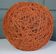 Orange lampshade in cord and rattan from the 1970s
