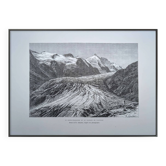 Pasterze et Grossglockner, Autriche, illustration imprimée en 1878.