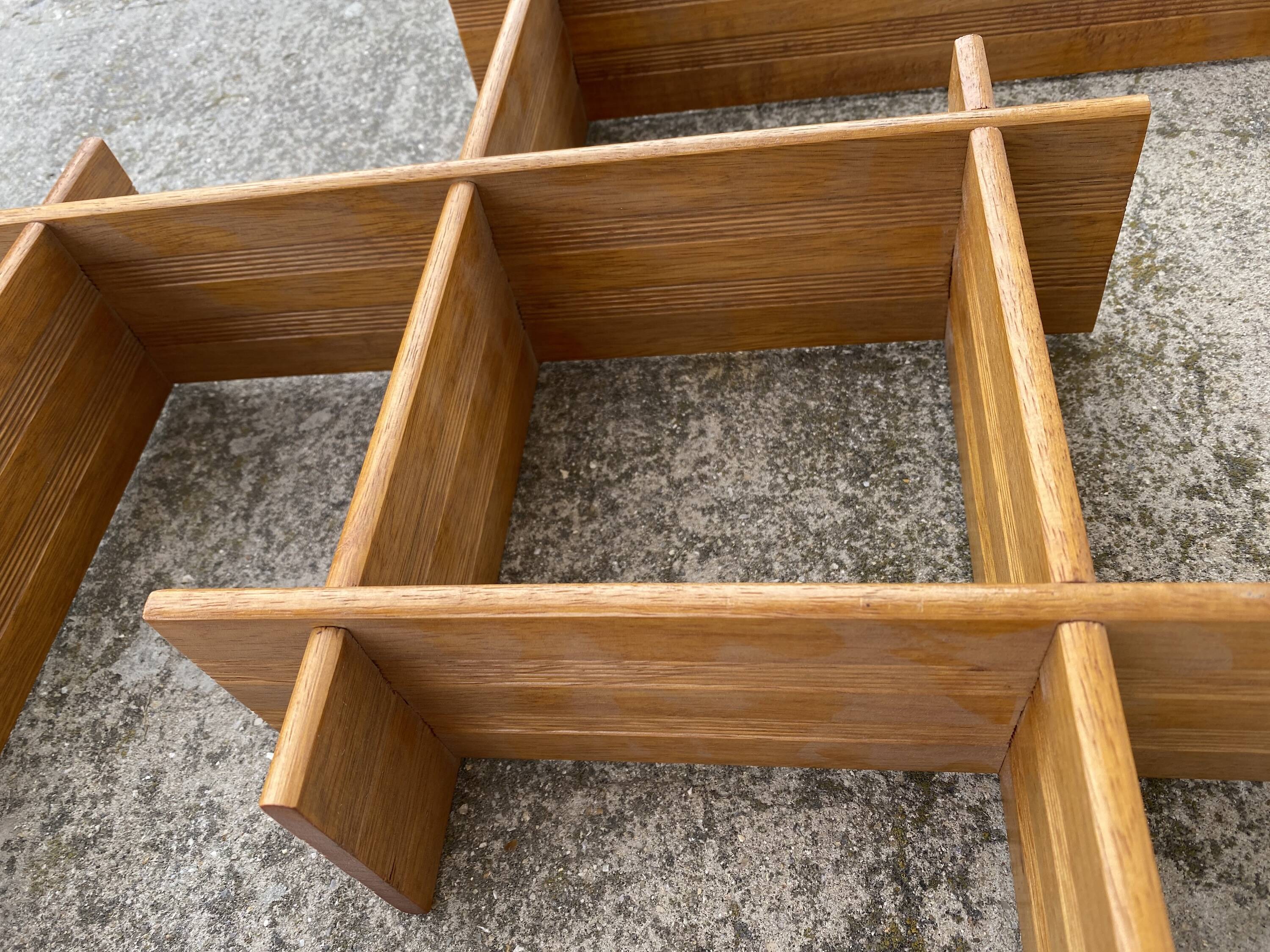 Small vintage modernist asymmetrical wall shelf 1980