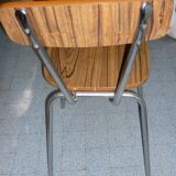 Wood-style formica kitchen chair