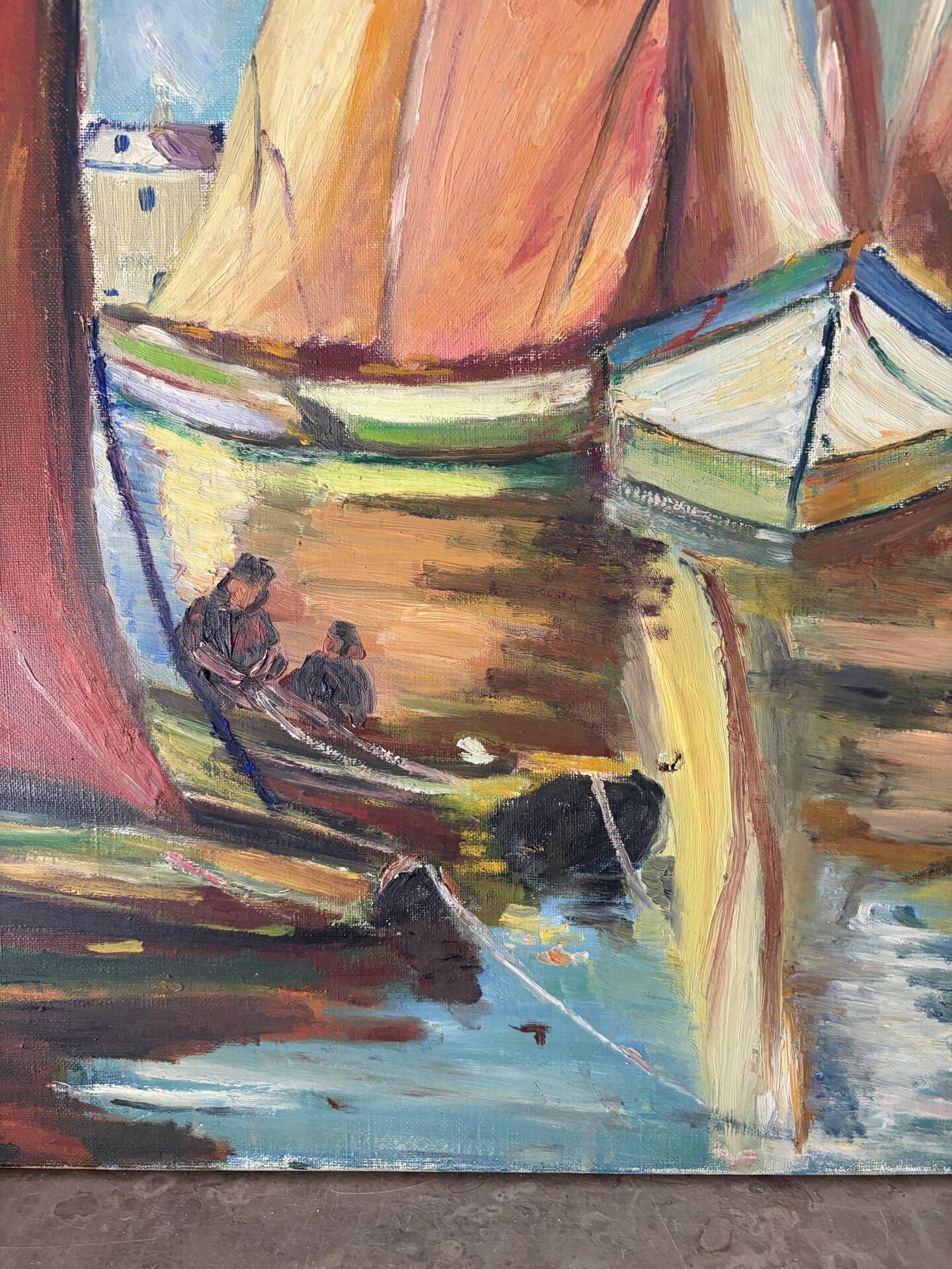 Marine - sailing boats, oil on canvas signed