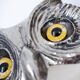 Vintage Silver Plastic Owl Ice Bucket - 1970's