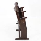 1970 two seater cinema bench by ton, czechoslovakia