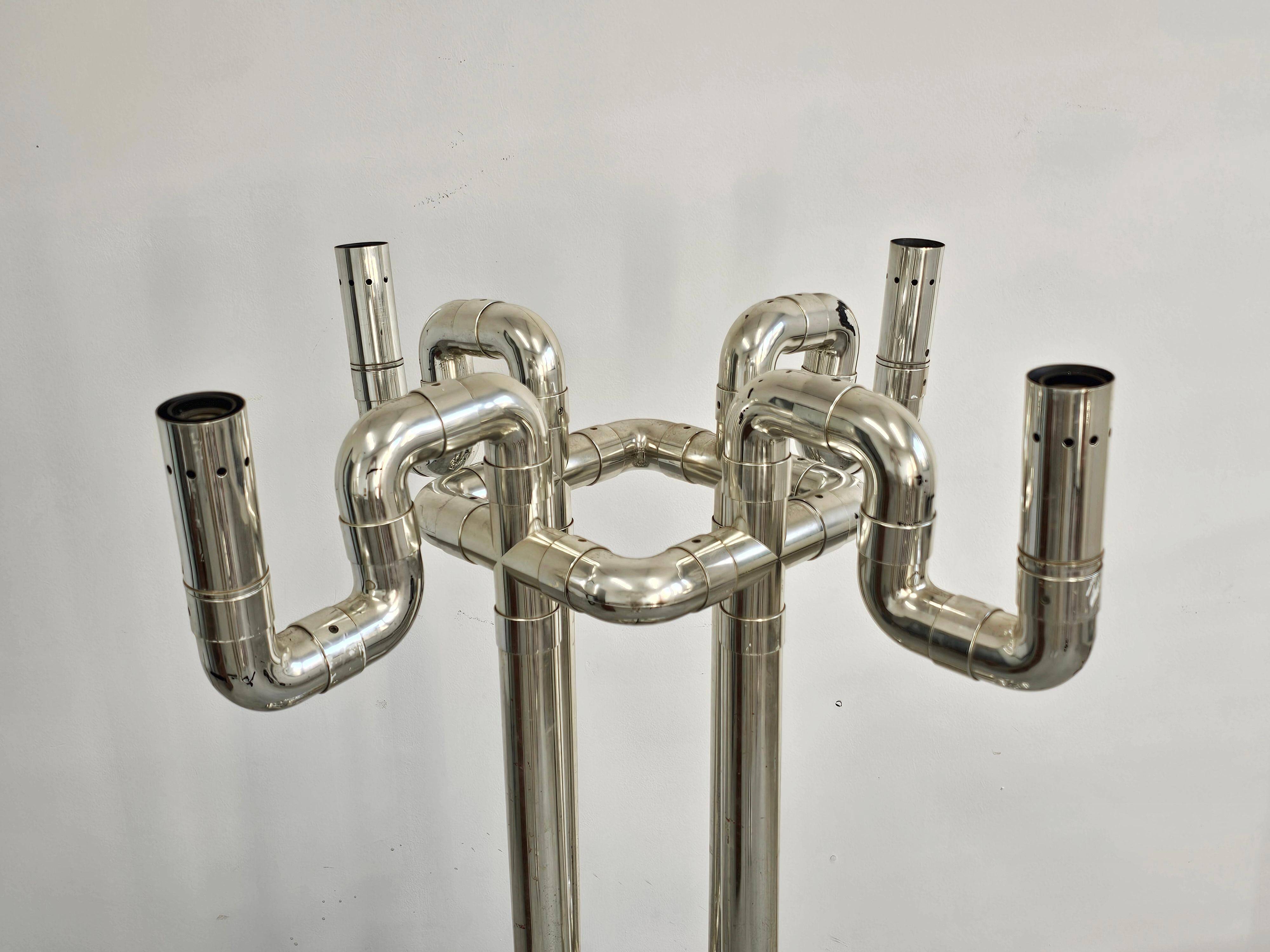 Sculptural floor lamp Space Age Rombo by Gaetano Missaglia