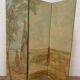 20th century three-leaf painted screen