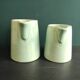 Set of two vintage French jugs in aquamarine blue