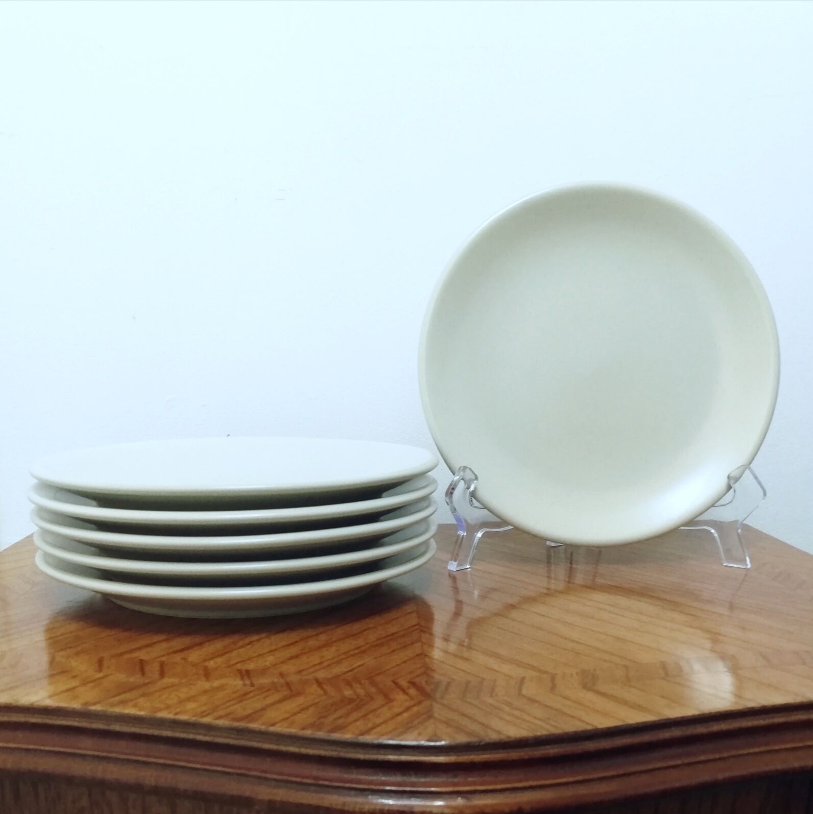 Set of 6 stoneware dessert plates