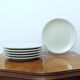Set of 6 stoneware dessert plates