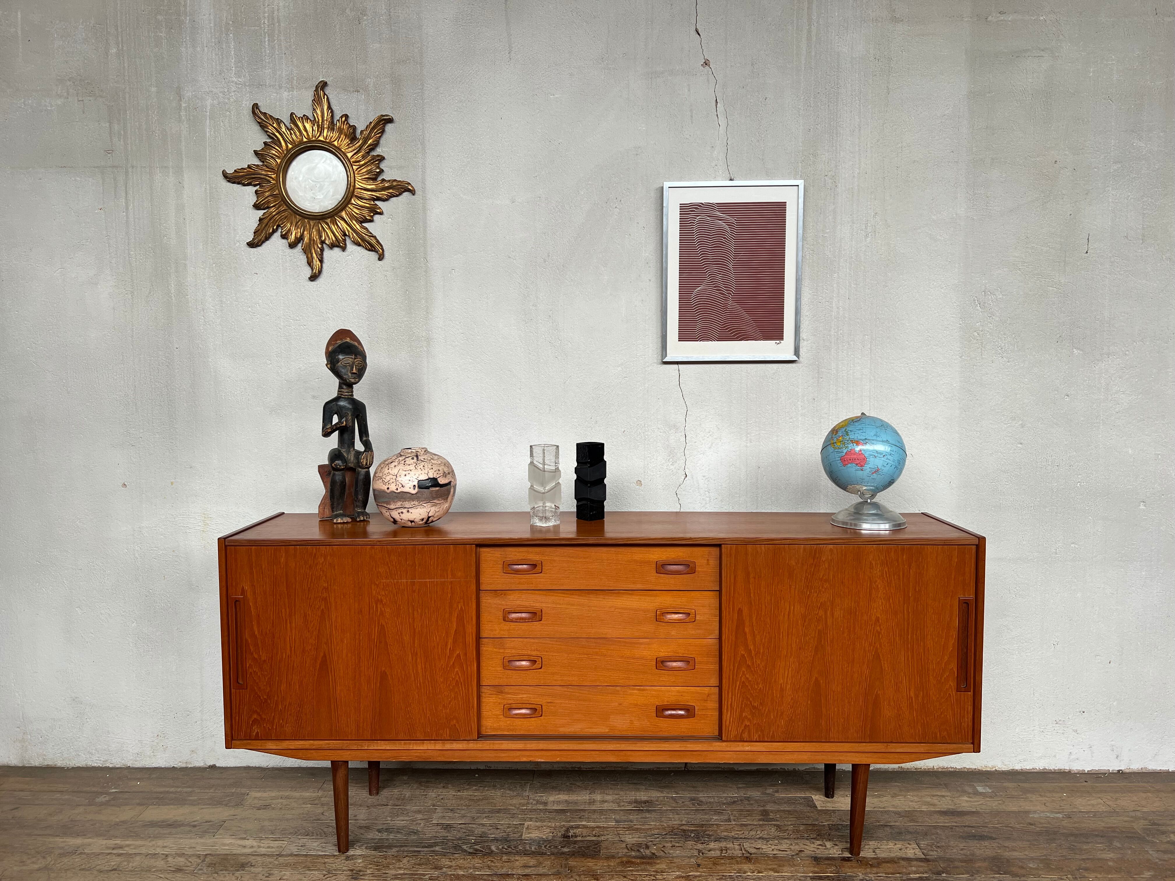 Scandinavian sideboard in vintage teak design 1960