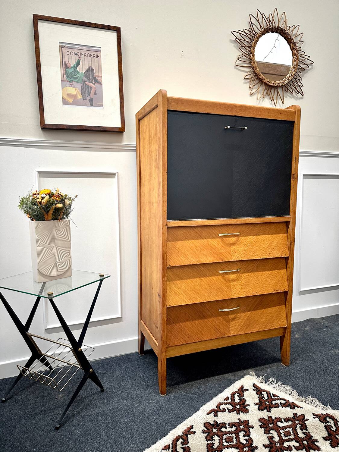 Secrétaire vintage scandinave