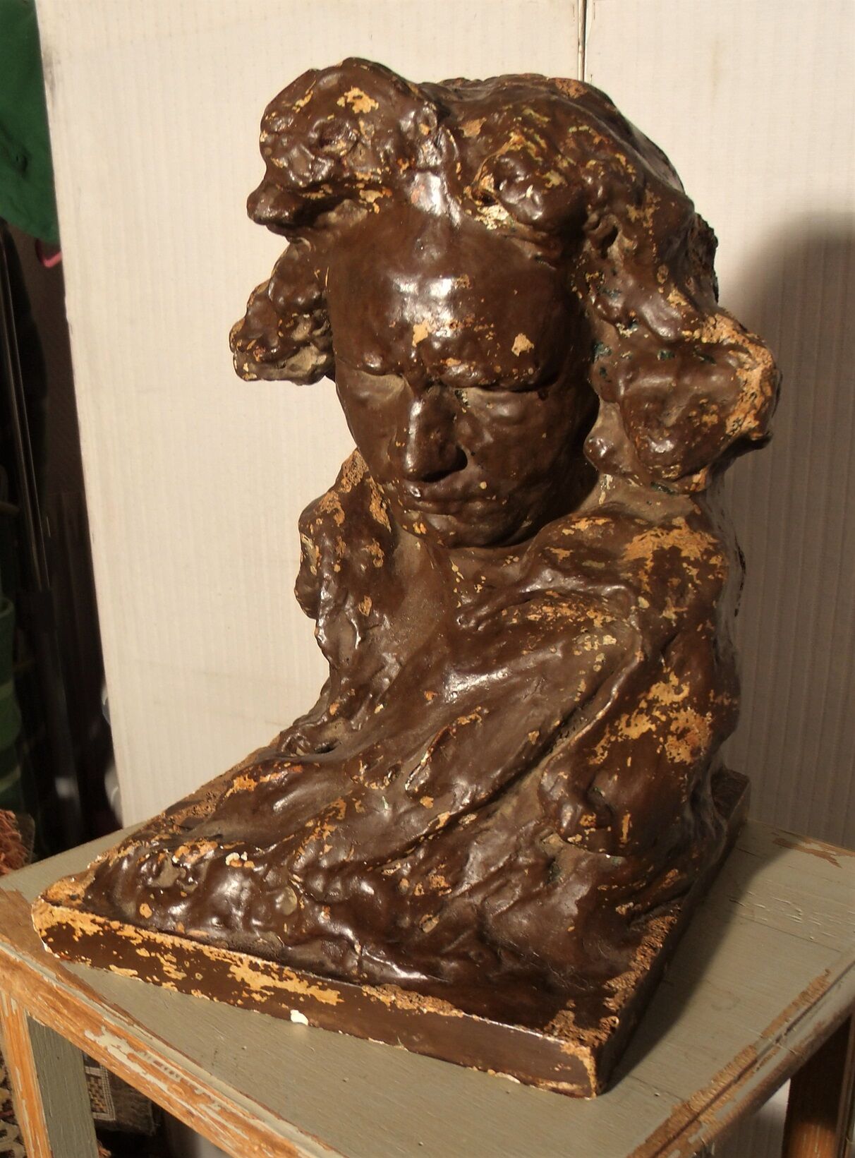 Beethoven's head in platter