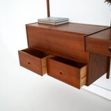 Teak modular shelving unit, Danish design, 1960s, manufactured by Hansen &