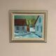 Original Swedish Oil on Canvas – "Vinter Kväll Viks" by Albert Krüger (1885–1965) – Signed – 1945 – Vintage and Framed