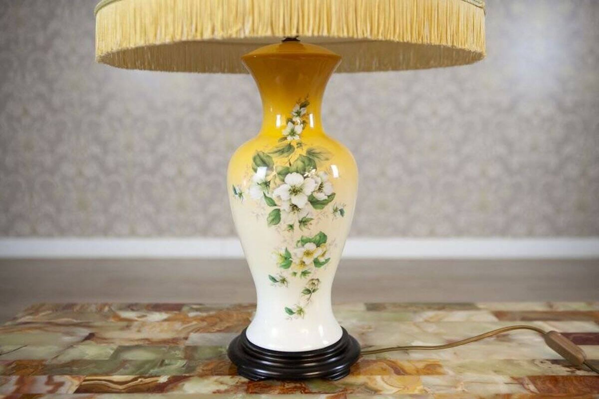 20th Century Night Lamp on Ceramic Base