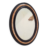 19th-century antique mirror in wood and stucco.