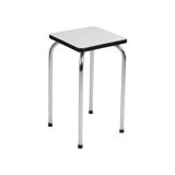 Vintage Retro Gray Formica Stool Chrome Plant Table Side Table