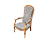 Voltaire armchair Louis Philippe in solid wood and fabric