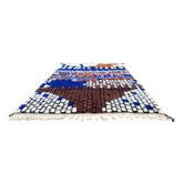 Grand tapis berbère contemporain multicolore en laine – 300 x 200 cm