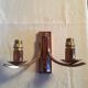 Pair of vintage copper appliques