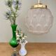 Vintage art deco globe pendant light in frosted glass