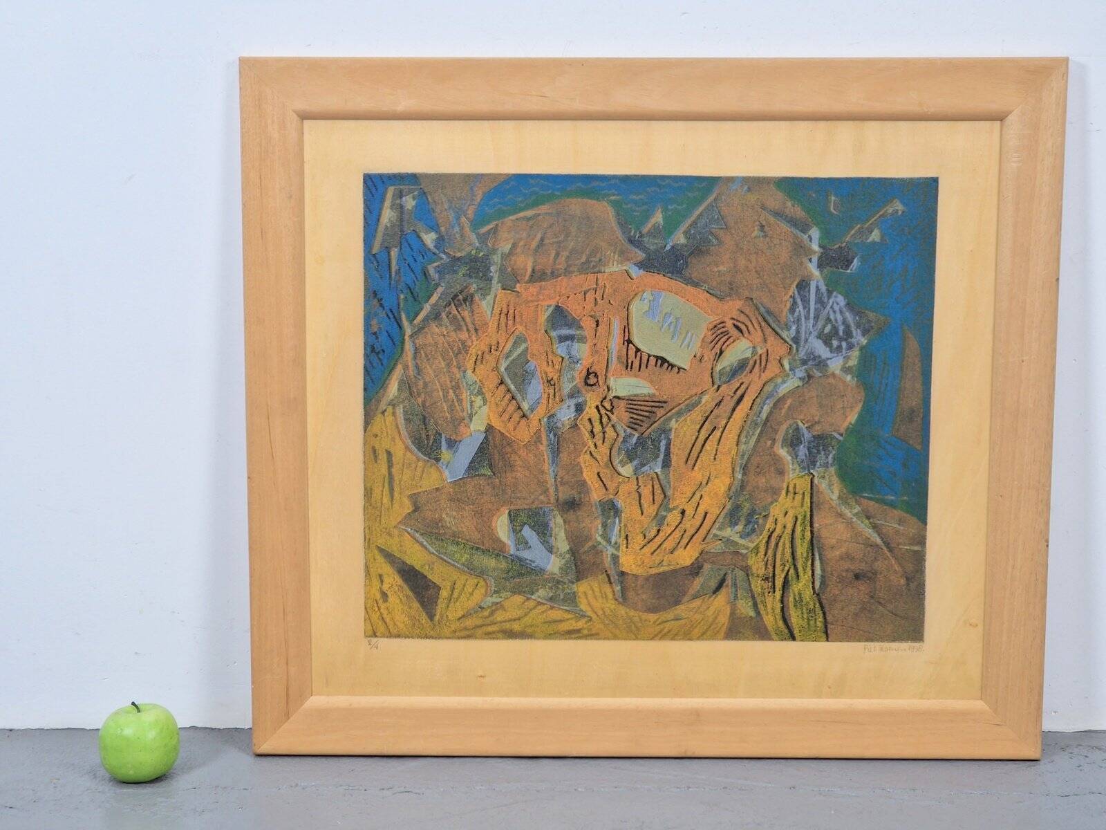 Piet Koenen, Modern Surrealist Composition, Silkscreen & Mixed Media, 1990s