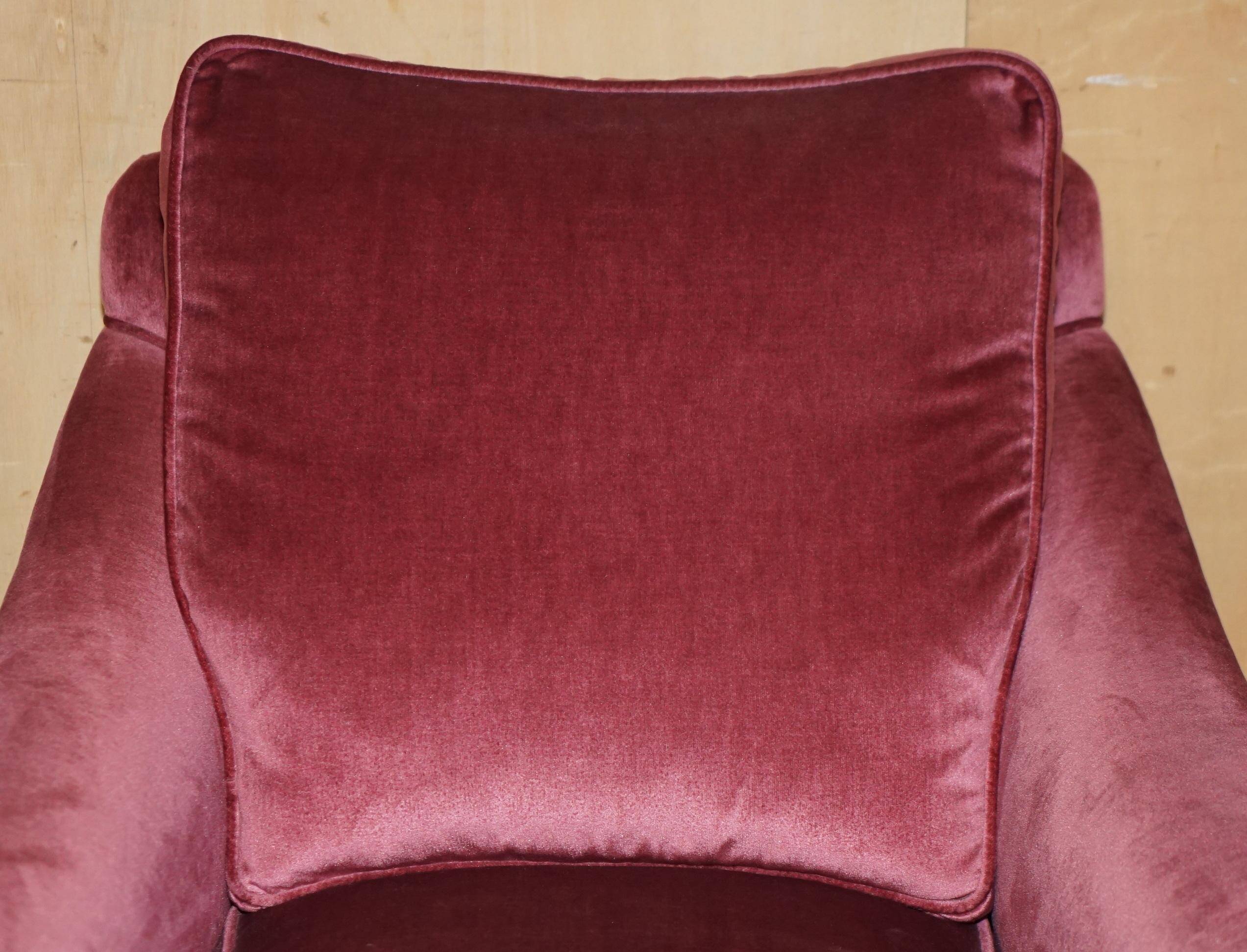 Sofa set and a pair of Victorian velvet armchairs.