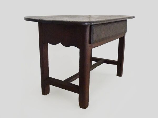 Table de travail à tiroir, table d'atelier, table à manger en bois. XVIIIème